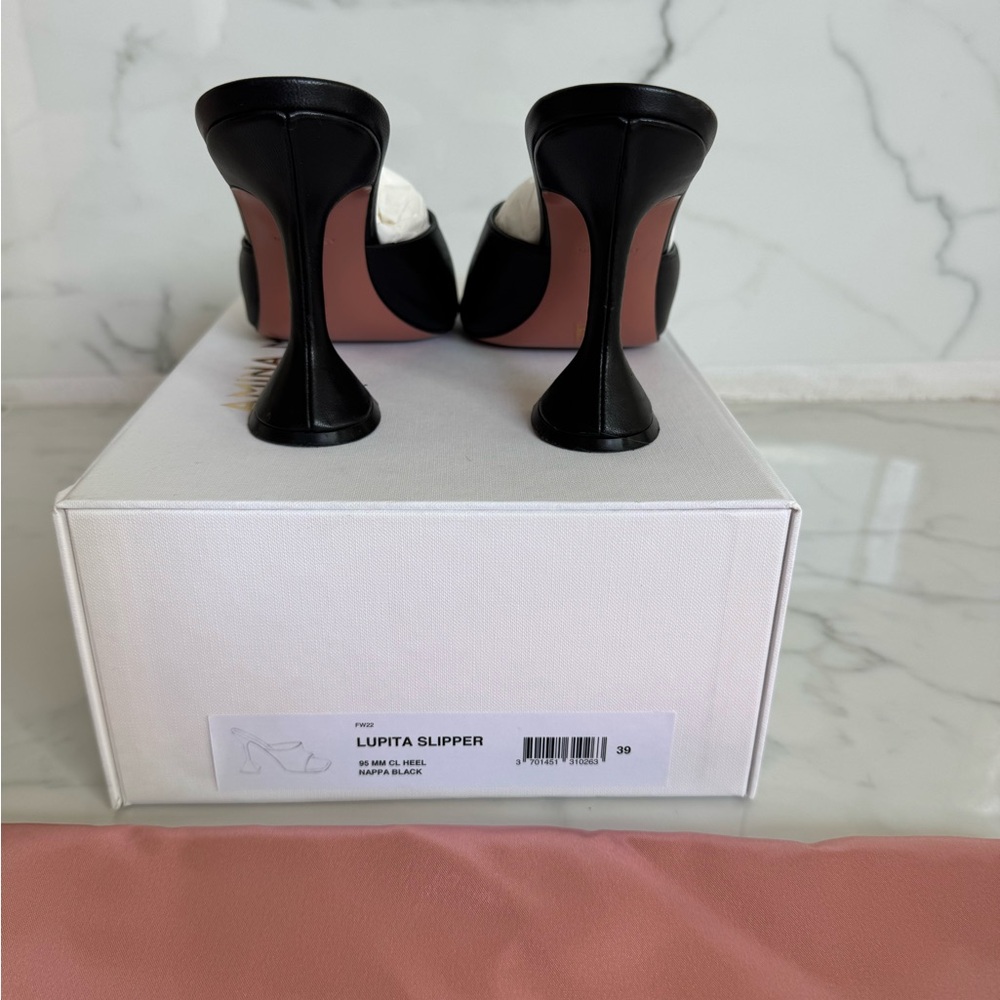 Amina Muaddi Black Lupita mules 39 - Picture 5 of 9